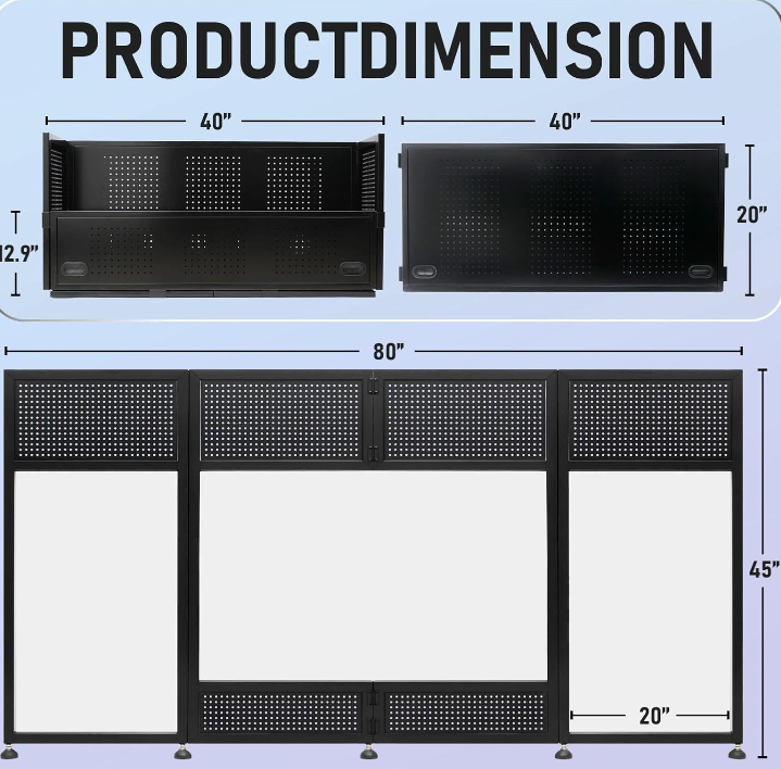 Metal bar booth with white drop