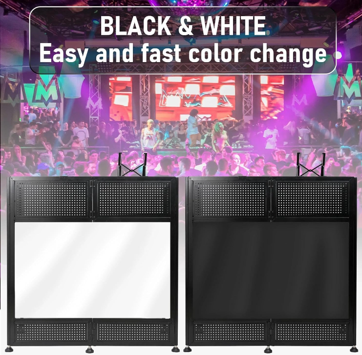 Single metal bar booth at event venue